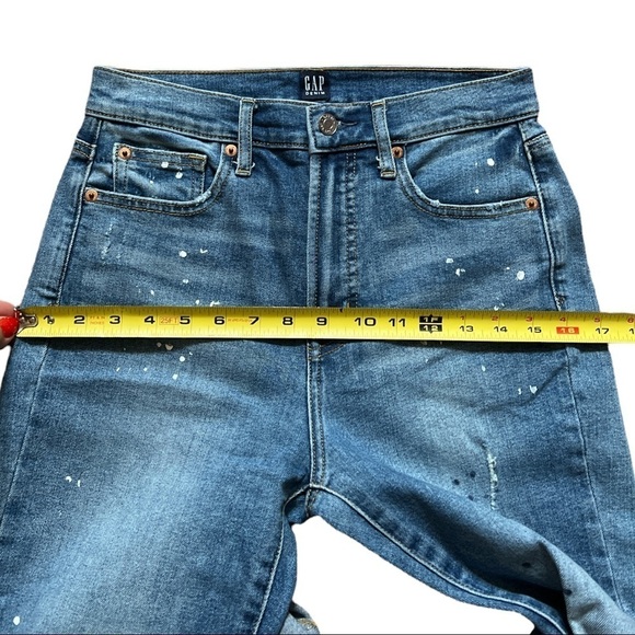 GAP DENIM‎ TRUE SKINNY HIGH RISE PAINT/ INK SPLASHED DISTRESSED SIZE 4/27R - Picture 13 of 15